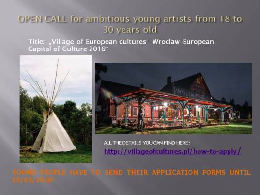 Open call for young artists